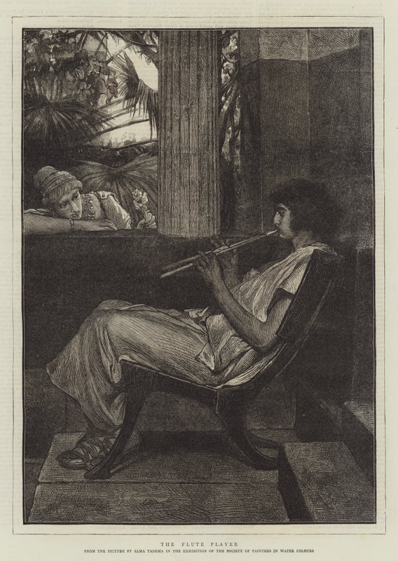 The Flute Player by Lawrence Alma Tadema