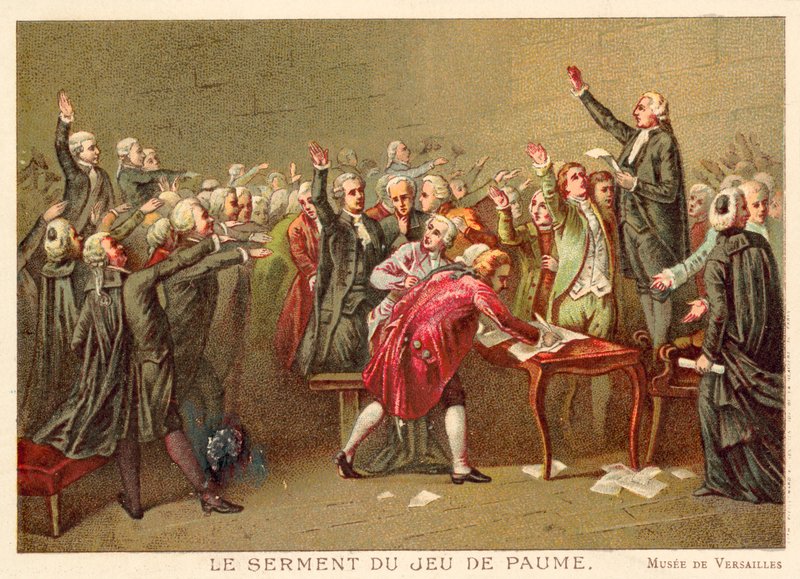 The Tennis Court Oath, French Revolution, 20 June 1789 by Louis Charles Auguste Couder