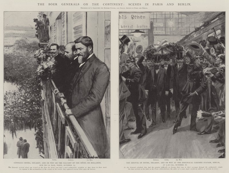 The Boer Generals on the Continent, Scenes in Paris and Berlin by Louis Remy Sabattier