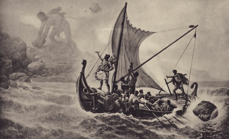 Ulysses Deriding the Cyclops by Louis Frederic Schutzenberger