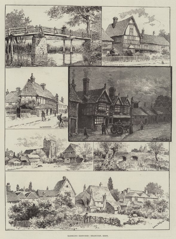 Rambling Sketches, Headcorn, Kent by Louis Wain