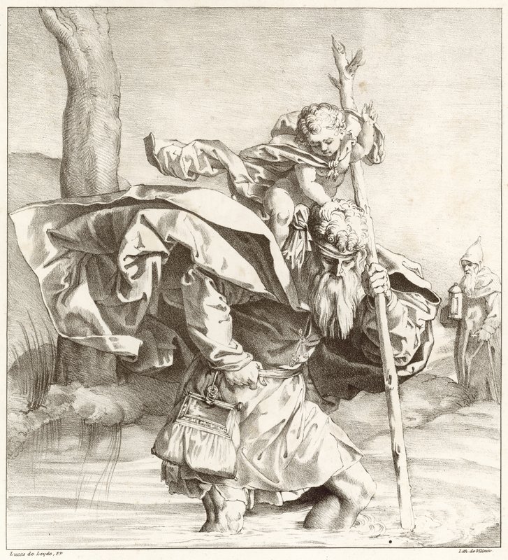 St Christopher Carrying the Christ Child by Lucas van Leyden