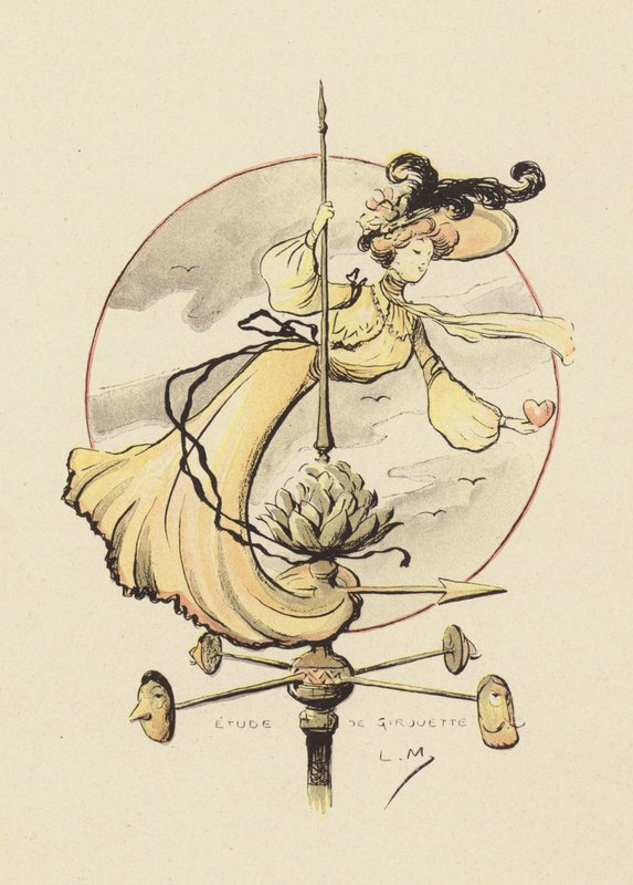 Study of a weather vane by Lucien Metivet