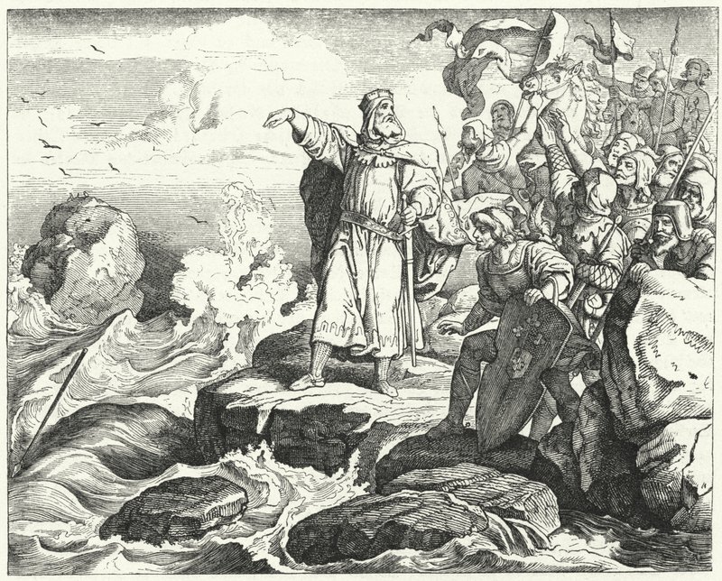 Otto I of Germany on the Shores of the North Sea by Ludwig Adrian Richter