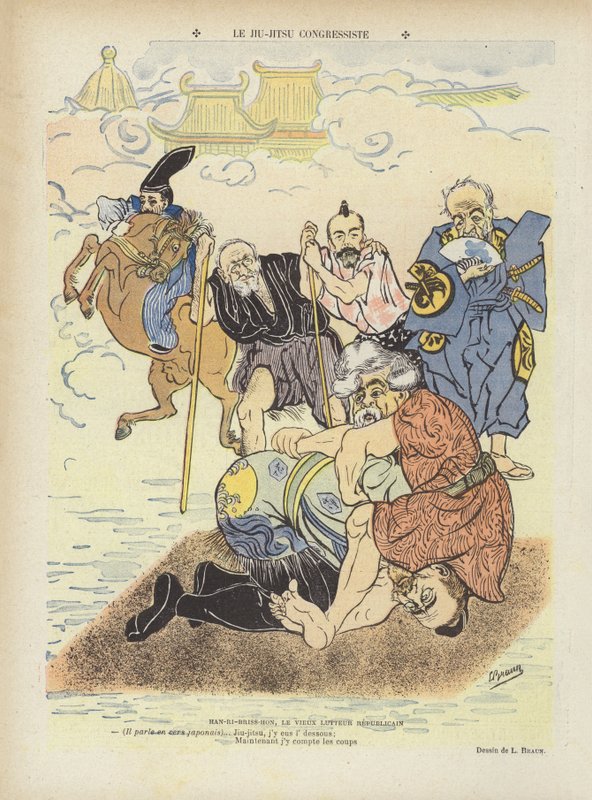 Congressional Ju-Jitsu. Illustration for Le Rire by Ludwig Braun
