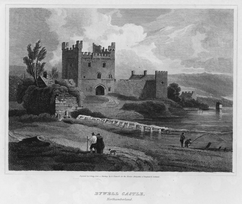 Bywell Castle, Northumberland by Luke (after) Clennell