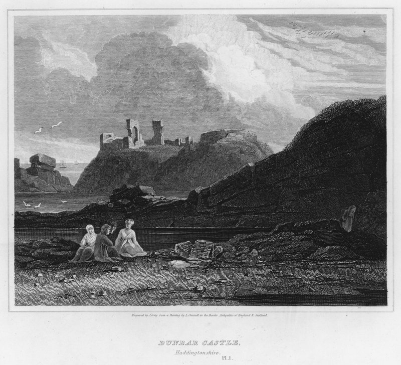 Dunbar Castle, Haddingtonshire by Luke (after) Clennell