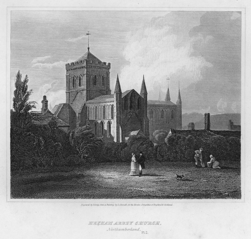 Hexham Abbey Church, Northumberland by Luke (after) Clennell