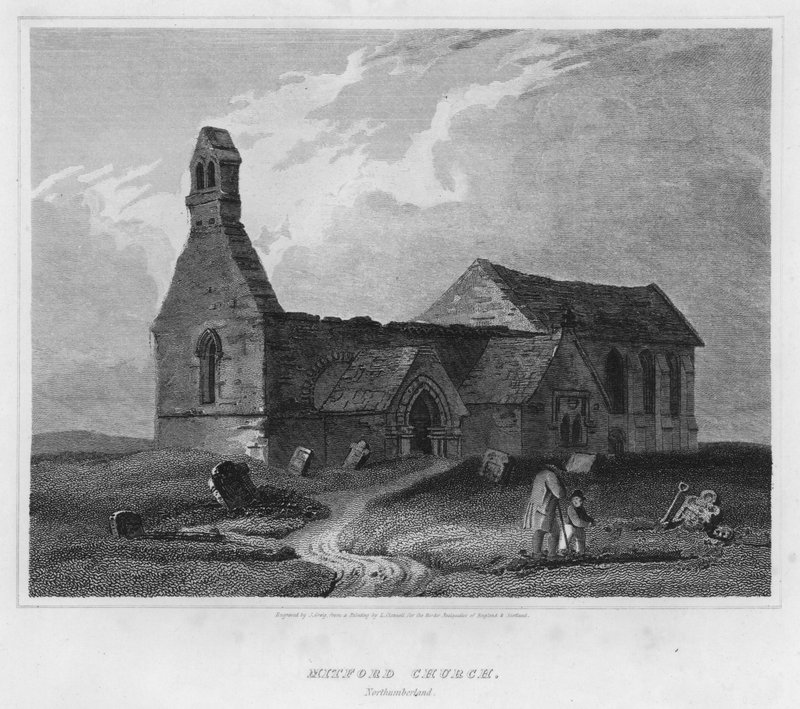 Mitford Church, Northumberland by Luke (after) Clennell