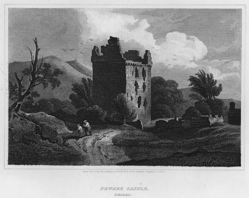 Newark Castle, Selkirkshire by Luke (after) Clennell