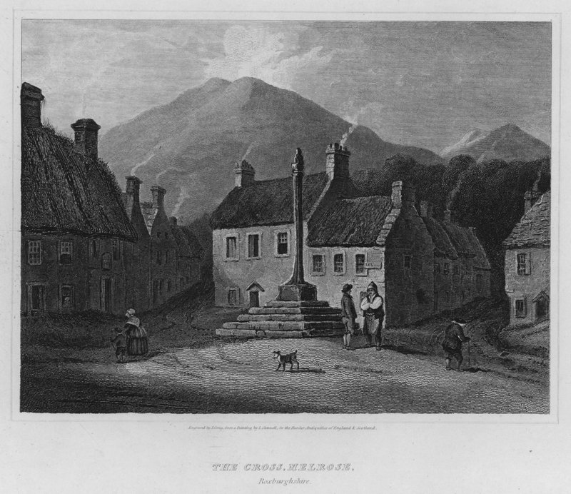 The Cross, Melrose, Roxburghshire by Luke (after) Clennell