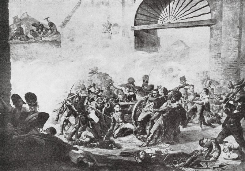 The Insurrection at Madrid by Manuel (after) Castellano
