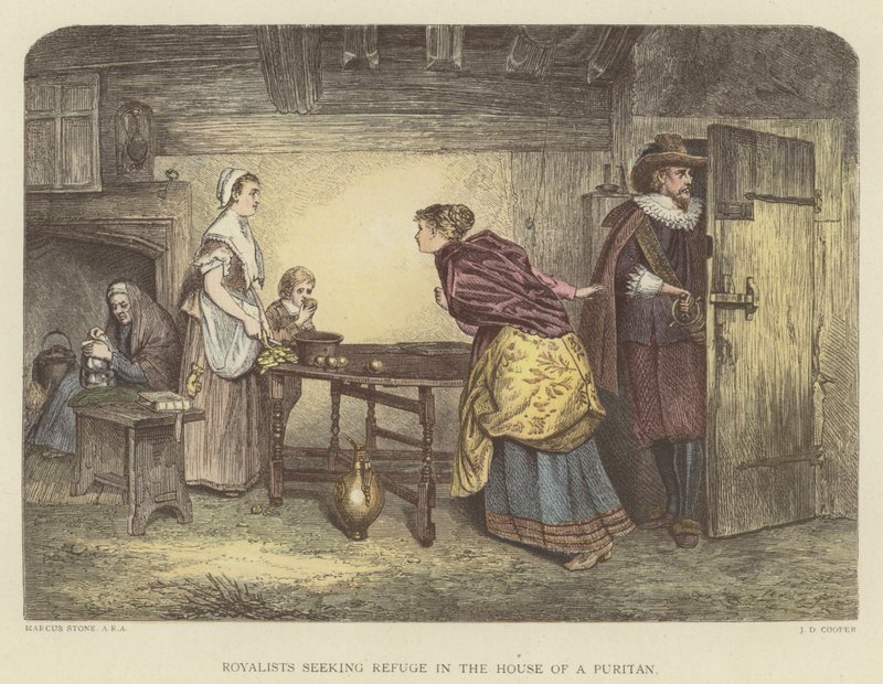 Royalists Seeking Refuge in the House of a Puritan by Marcus Stone