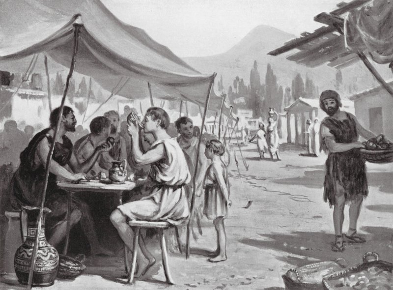 Spartans Eating at Public Tables by Margaret (after) Dovaston