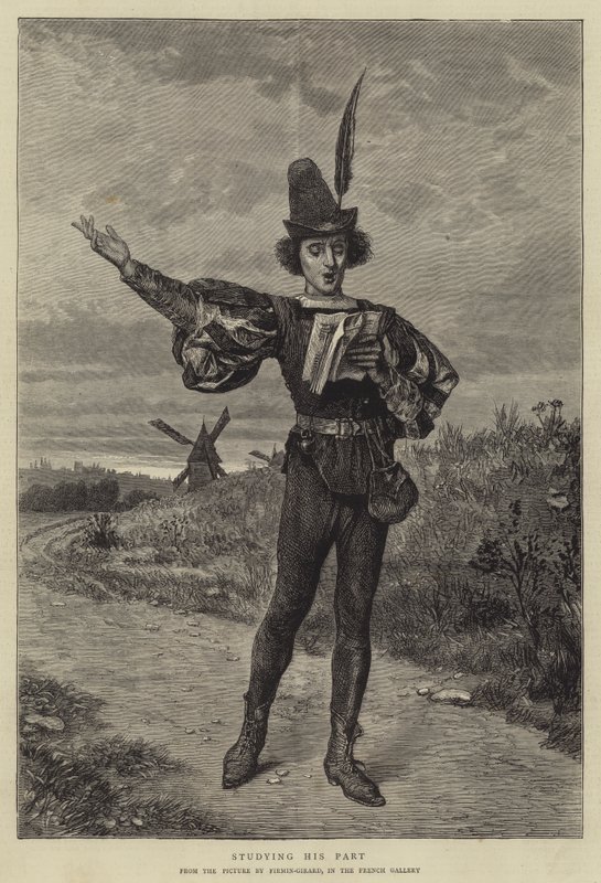 Studying his Part by Marie Francois Firmin Girard