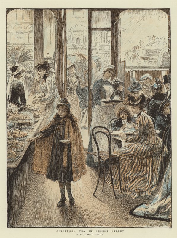 Afternoon Tea in Regent Street by Mary L. Gow