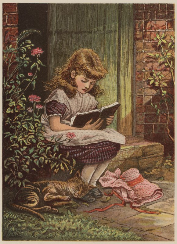 Girl reading by Mary Ellen Edwards