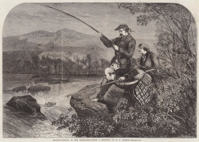 Salmon-Fishing in the Highlands by Matthew Somerville Morgan