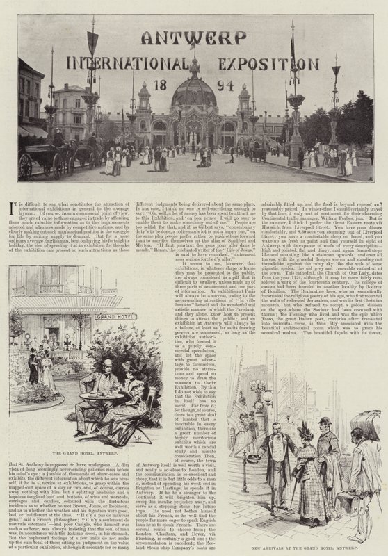Antwerp International Exposition 1894 by Melton Prior