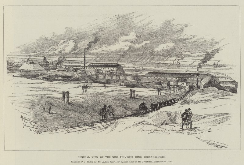 General View of the New Primrose Mine, Johannesburg by Melton Prior