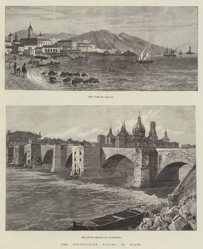 The Destructive Floods in Spain by Melton Prior