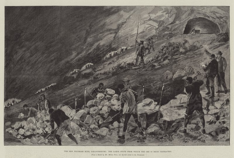The New Primrose Mine, Johannesburg, the Large Stope from which the Ore is being extracted by Melton Prior