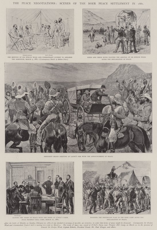 The Peace Negotiations, Scenes of the Boer Peace Settlement in 1881 by Melton Prior
