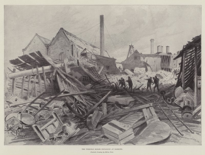 The Terrible Boiler Explosion at Barking by Melton Prior