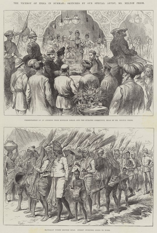 The Viceroy of India in Burma by Melton Prior