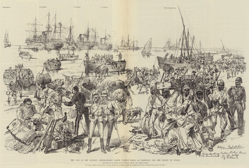 The War in the Soudan, disembarking Baker Pasha