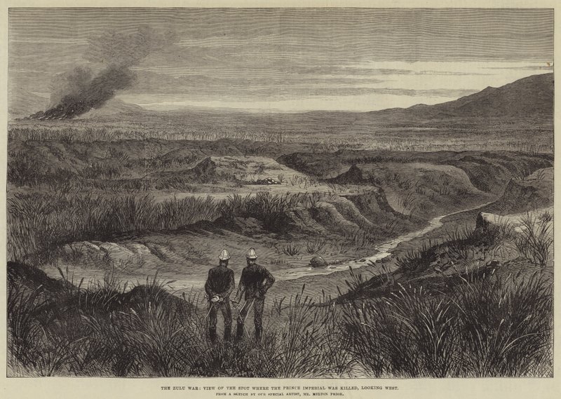 The Zulu War, View of the Spot where the Prince Imperial was killed, looking West by Melton Prior