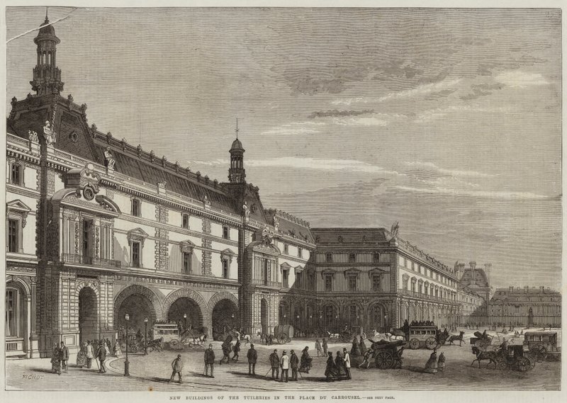 New Buildings of the Tuileries in the Place du Carrousel by Michel Charles Fichot