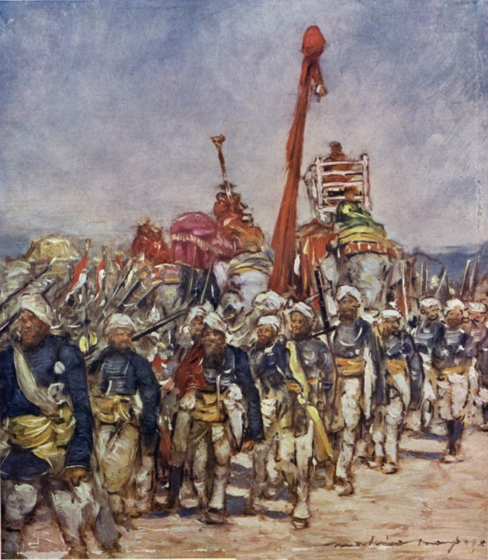 A Typical Group in the Retainers Procession by Mortimer Ludington Menpes