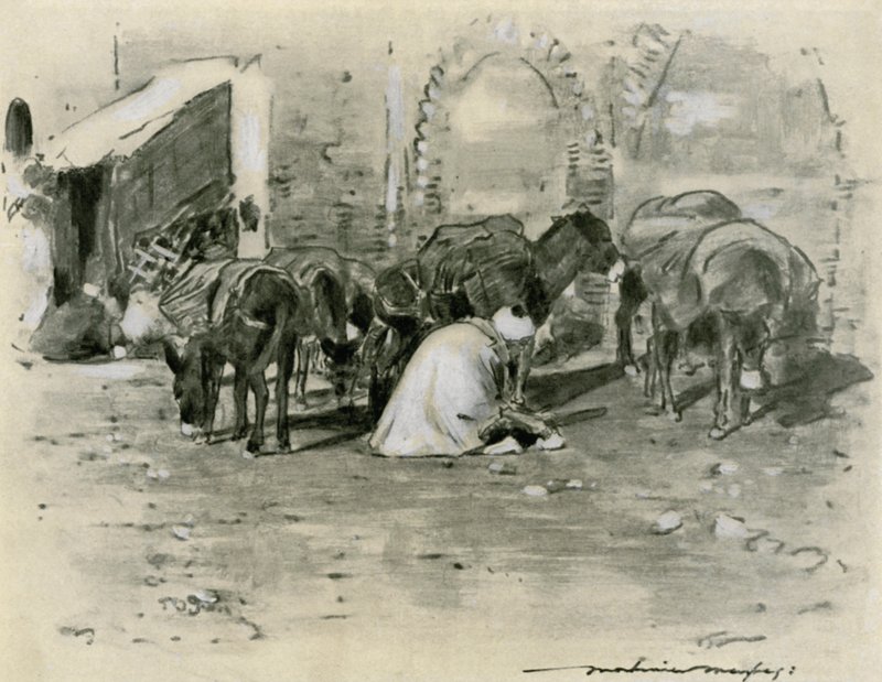 Street Scene in Tangier by Mortimer Ludington Menpes