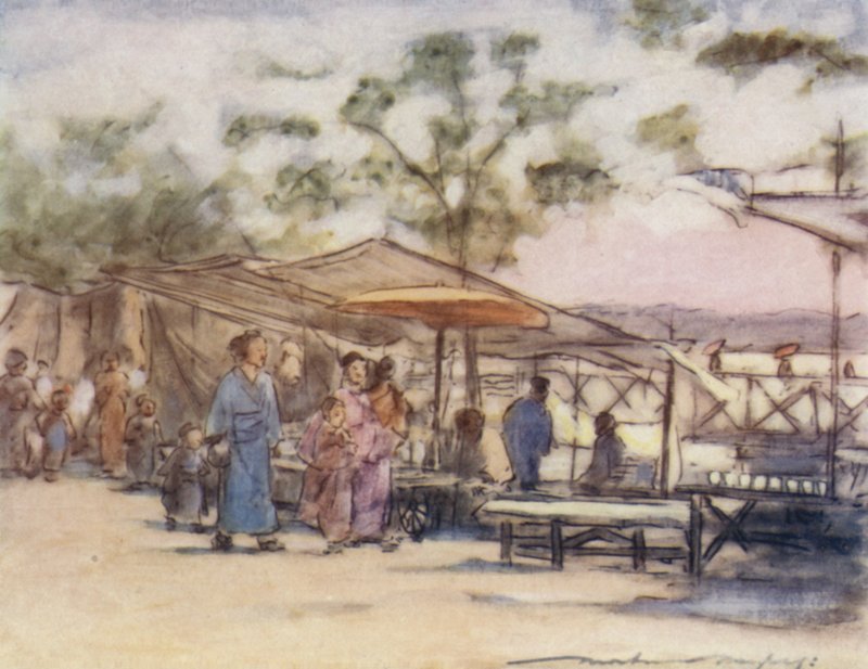 The End of the Day and the End of the Festival by Mortimer Ludington Menpes