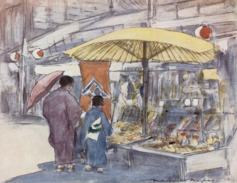 The Stall by the Bridge by Mortimer Ludington Menpes
