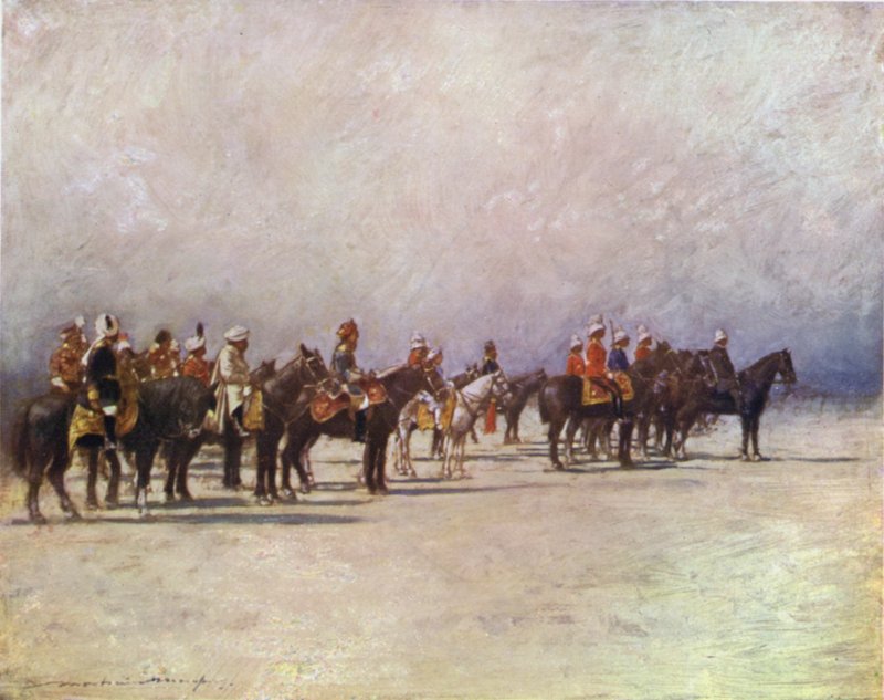 Viceroy Reviewing the Troops by Mortimer Ludington Menpes