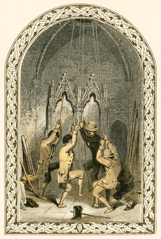 Bell Ringing at Christmas by Myles Birket Foster