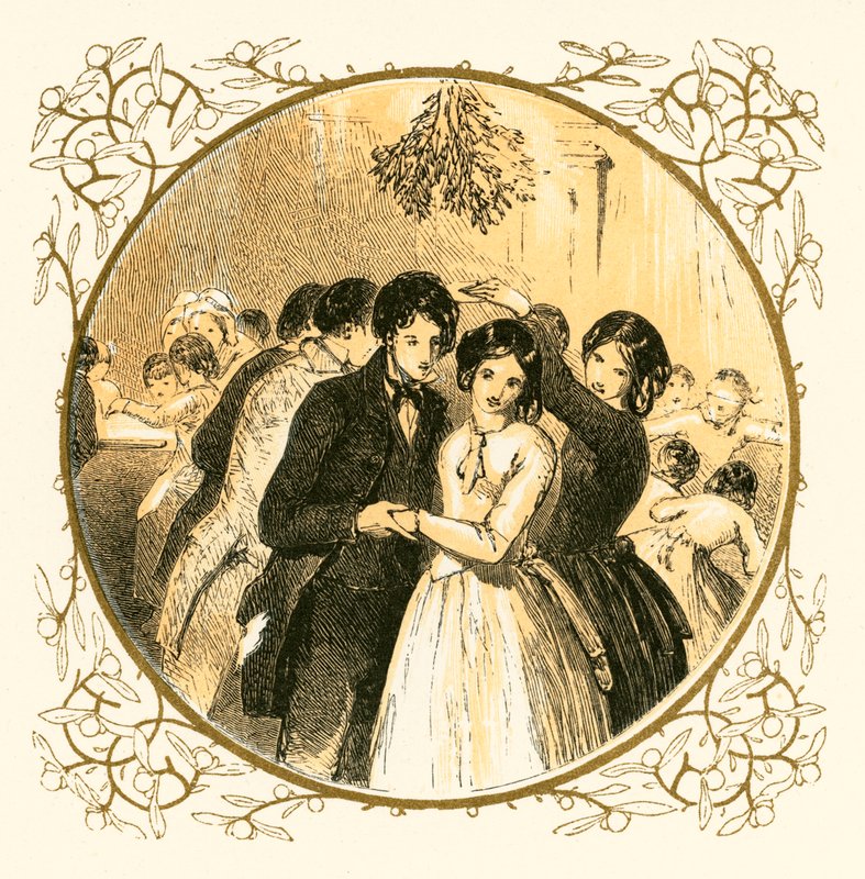 Dancing under the Mistletoe by Myles Birket Foster