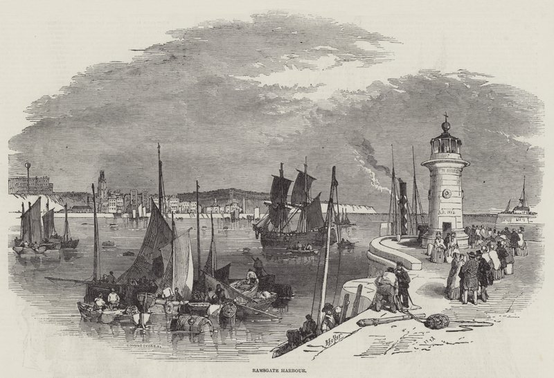 Ramsgate Harbour by Myles Birket Foster