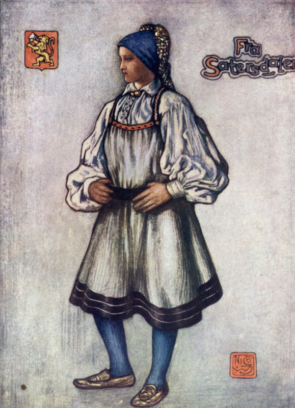 Norway: Saetersdalen Peasant Girl by Nico Jungman