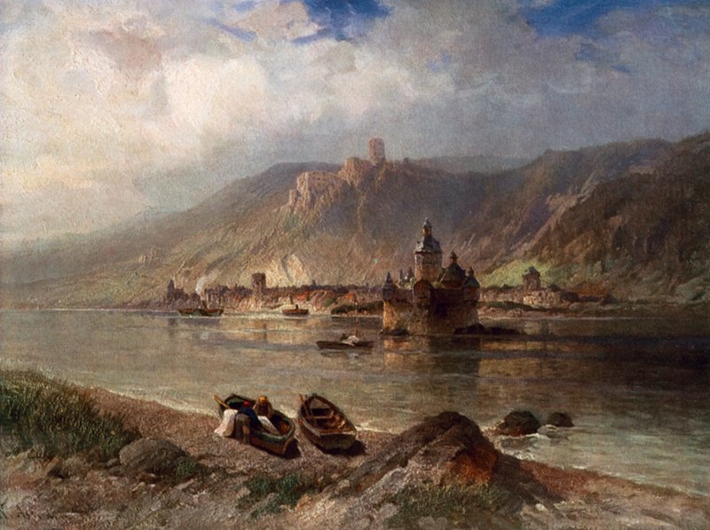 Caub and the Pfalz by Nicolai Astudin