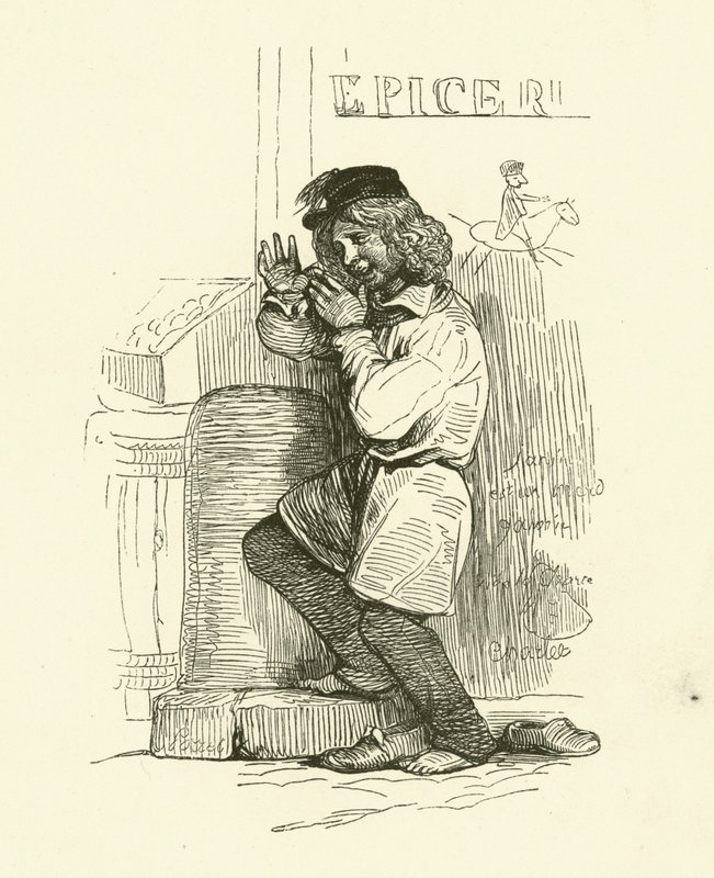The Gamin (engraving) by Nicolas Toussaint (after) Charlet