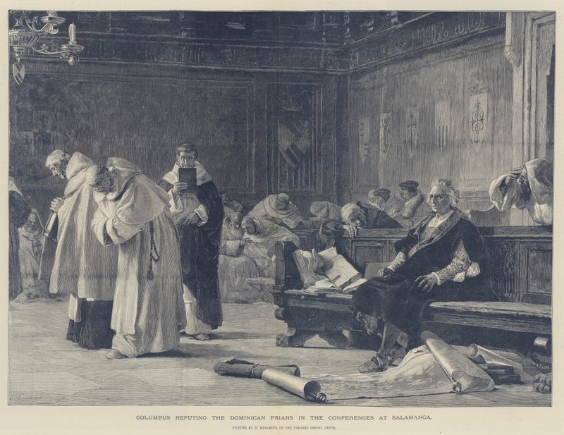 Columbus refuting the Dominican Friars in the Conferences at Salamanca by Nicolo Barabino