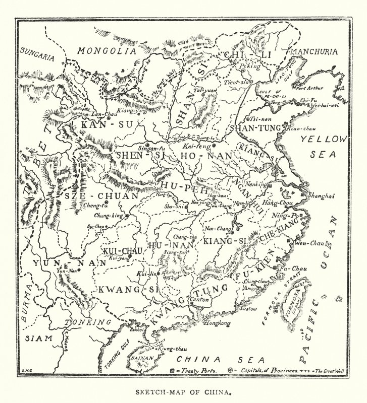 China: Sketch-map of China by Norman Hardy