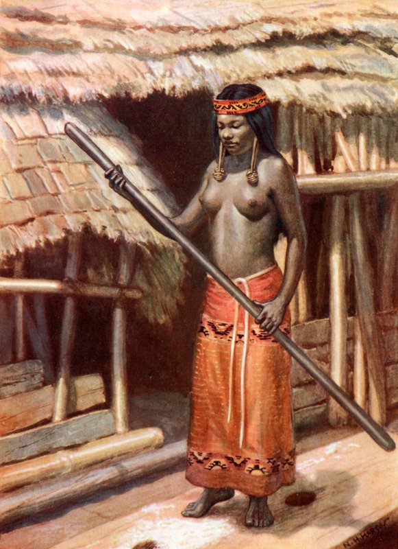 Kenyah-Kayan Girl: Sarawak, Borneo by Norman Hardy