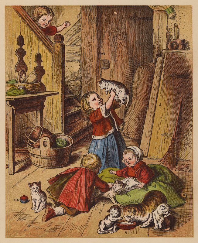 Little Kittens by Oskar Pletsch