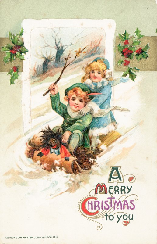 American Christmas Card by Ottmar the Elder Elliger