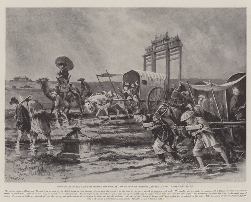 Difficulties of the March to Peking, the Overland Route Between Tientsin and the Capital in the Rainy Season by Paul Frenzeny