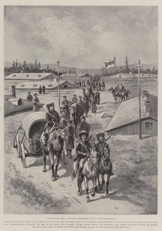 Forty Below Zero, a Russian Government Post in the Trans-Baikal by Paul Frenzeny